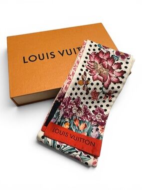 Louis Vuitton In the Garden Silk Bandeau M73857 Floral Monogram Bandeau w/ Box